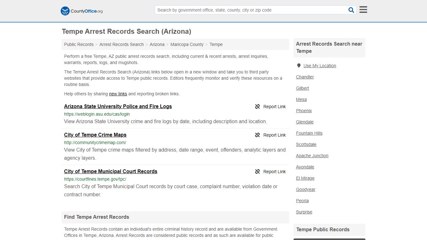 Arrest Records Search - Tempe, AZ (Arrests & Mugshots)